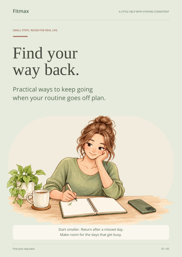Cover of the Fitmax guide Find your way back.